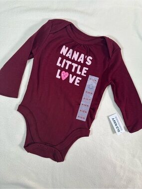 NWT Old Navy Baby Maroon One-Piece Size 6-12M
